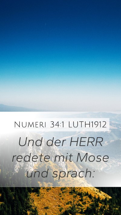 Numeri 34:1 LUTH1912 Bible Verse Image