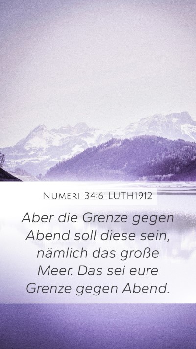 Numeri 34:6 LUTH1912 Bible Verse Image