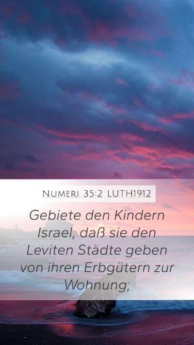 Numeri 35:2 LUTH1912 Bible Verse Image