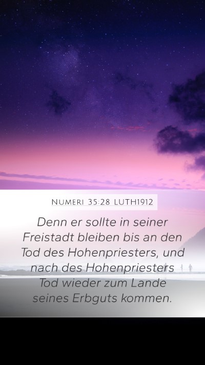 Numeri 35:28 LUTH1912 Bible Verse Image