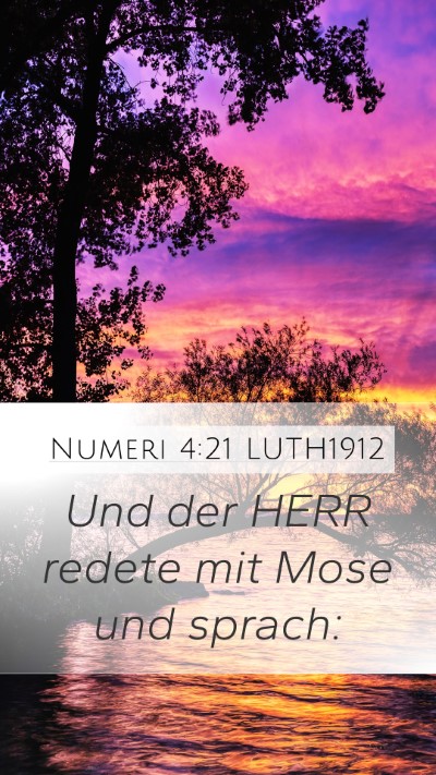 Numeri 4:21 LUTH1912 Bible Verse Image