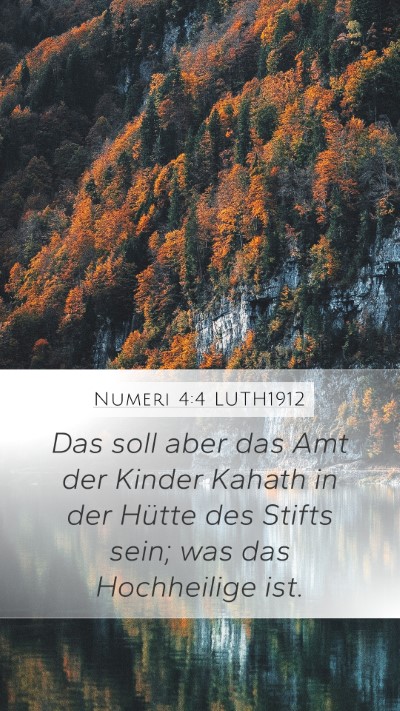 Numeri 4:4 LUTH1912 Bible Verse Image