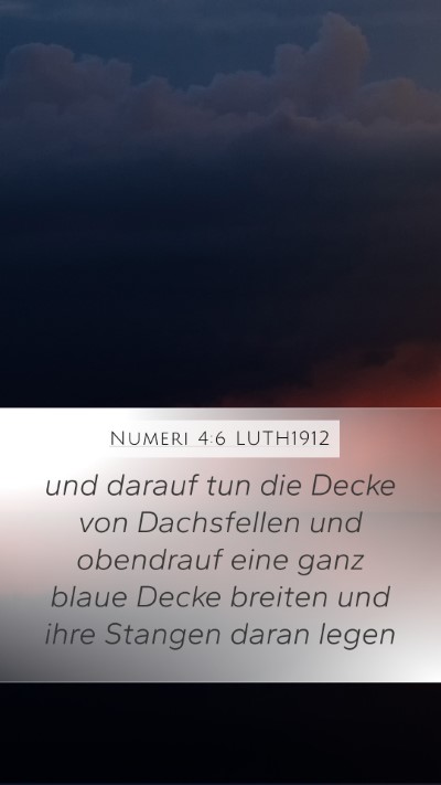 Numeri 4:6 LUTH1912 Bible Verse Image