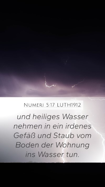 Numeri 5:17 LUTH1912 Bible Verse Image