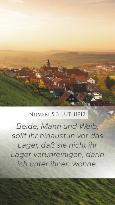 Numeri 5:3 LUTH1912 Mobile Phone Wallpaper - Beide, Mann und Weib, sollt ihr hinaustun vor das - Mobile Bible Verse Wallpaper