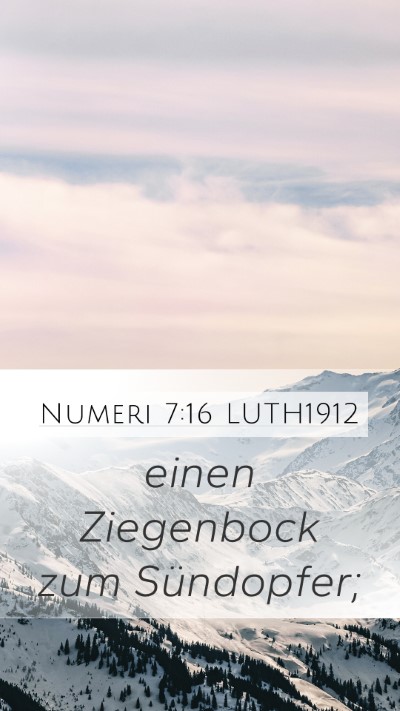 Numeri 7:16 LUTH1912 Bible Verse Image