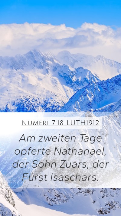 Numeri 7:18 LUTH1912 Bible Verse Image