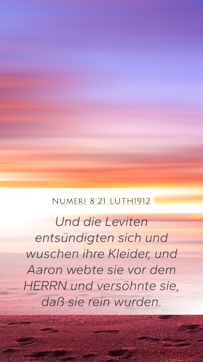 Numeri 8:21 LUTH1912 Bible Verse Image