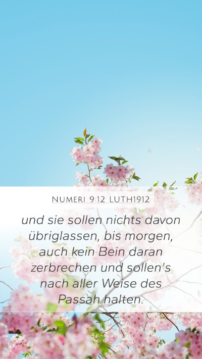 Numeri 9:12 LUTH1912 Bible Verse Image
