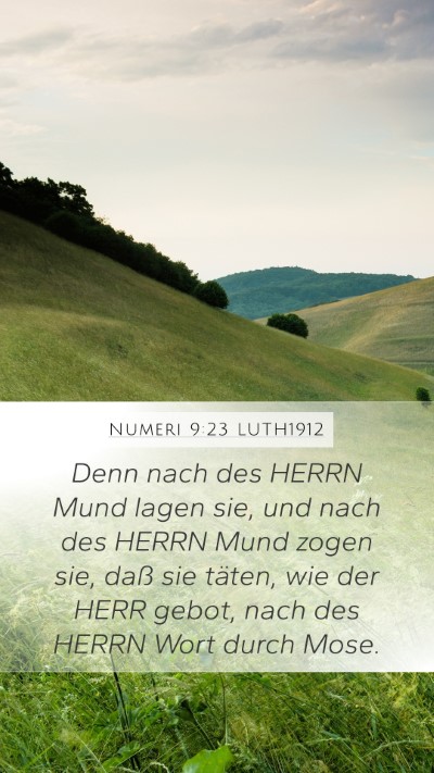 Numeri 9:23 LUTH1912 Bible Verse Image