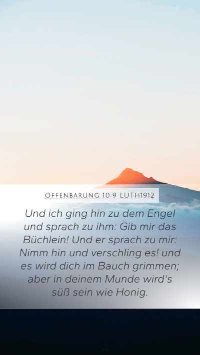 Offenbarung 10:9 LUTH1912 Bible Verse Image