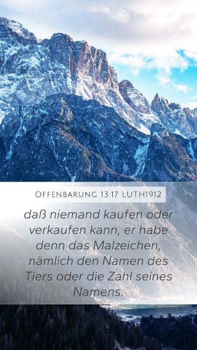 Offenbarung 13:17 LUTH1912 Mobile Phone Wallpaper - daß niemand kaufen oder verkaufen kann, er habe - Mobile Bible Verse Wallpaper