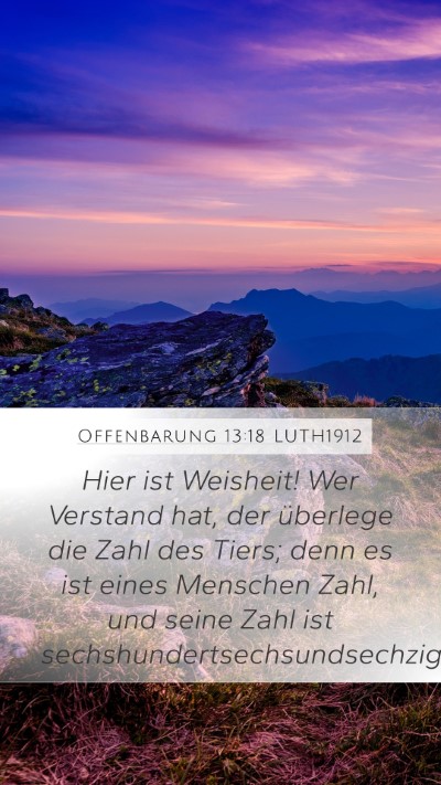 Offenbarung 13:18 LUTH1912 Bible Verse Image