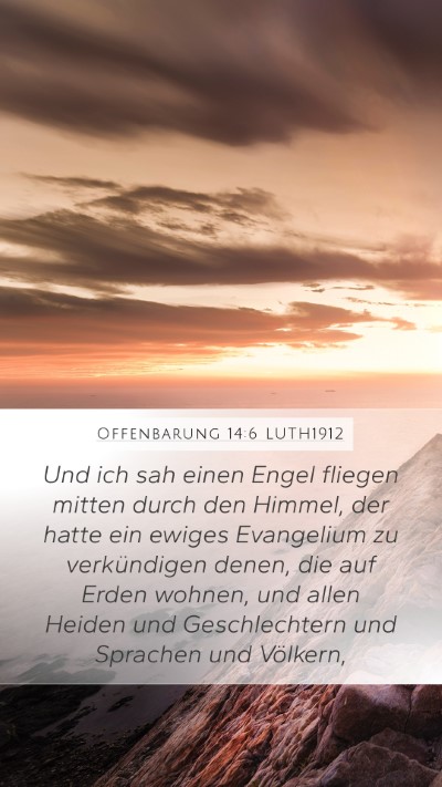 Offenbarung 14:6 LUTH1912 Bible Verse Image