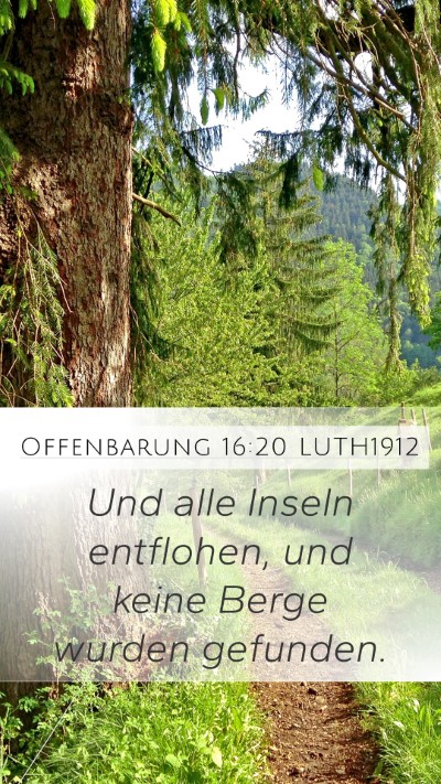 Offenbarung 16:20 LUTH1912 Bible Verse Image