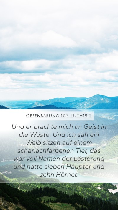 Offenbarung 17:3 LUTH1912 Bible Verse Image