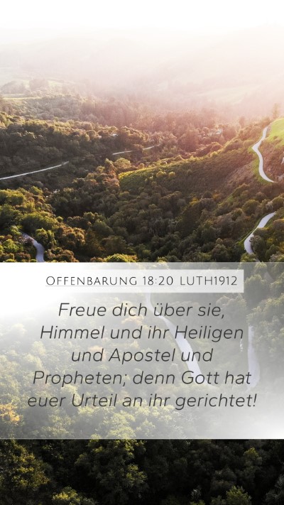Offenbarung 18:20 LUTH1912 Bible Verse Image