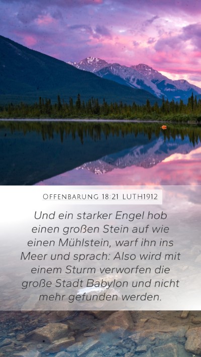 Offenbarung 18:21 LUTH1912 Bible Verse Image