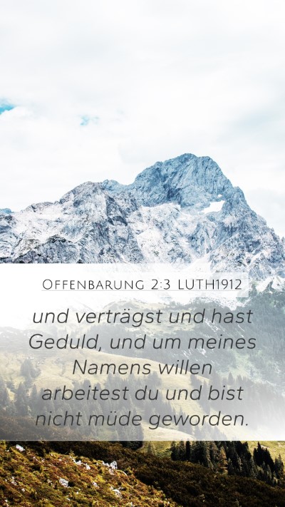 Offenbarung 2:3 LUTH1912 Bible Verse Image