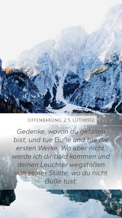 Offenbarung 2:5 LUTH1912 Bible Verse Image