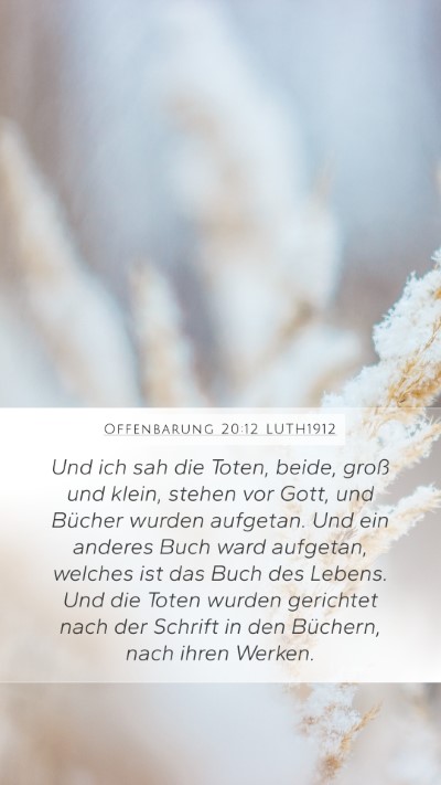 Offenbarung 20:12 LUTH1912 Bible Verse Image