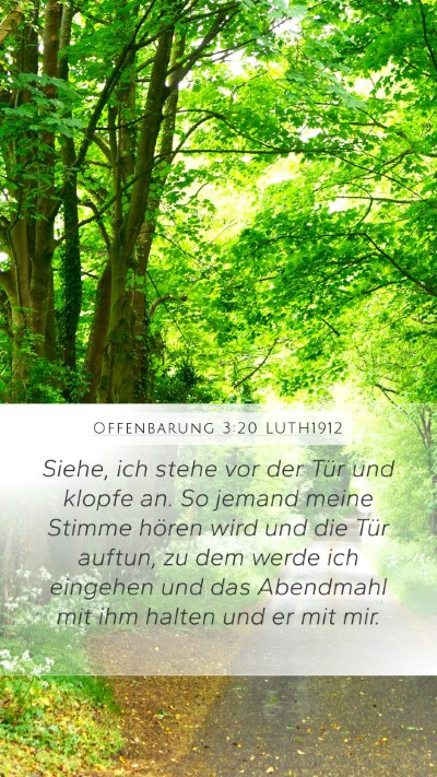 Offenbarung 3:20 LUTH1912 Bible Verse Image