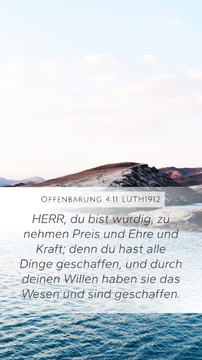 Offenbarung 4:11 LUTH1912 Bible Verse Image