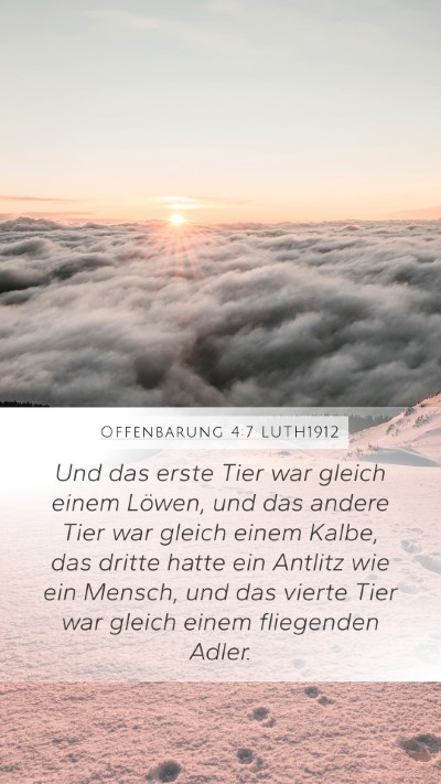 Offenbarung 4:7 LUTH1912 Bible Verse Image