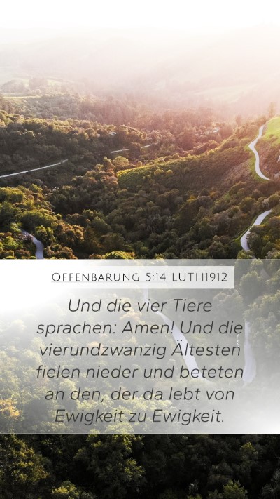 Offenbarung 5:14 LUTH1912 Bible Verse Image