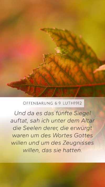 Offenbarung 6:9 LUTH1912 Bible Verse Image