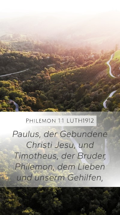 Philemon 1:1 LUTH1912 Mobile Phone Wallpaper - Paulus, der Gebundene Christi Jesu, und - Mobile Bible Verse Wallpaper
