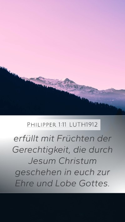 Philipper 1:11 LUTH1912 Bible Verse Image