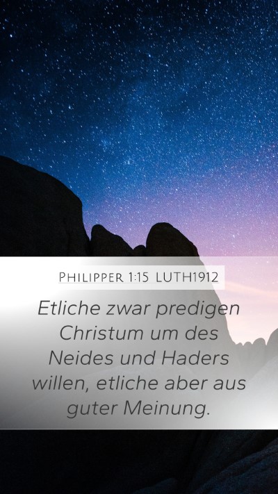 Philipper 1:15 LUTH1912 Bible Verse Image