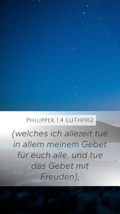 Philipper 1:4 LUTH1912 Bible Verse Image