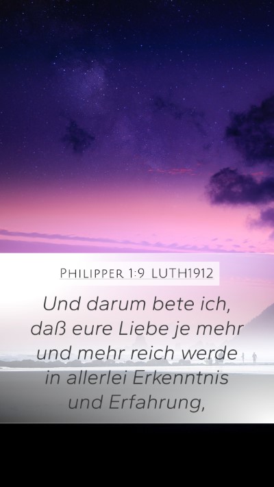 Philipper 1:9 LUTH1912 Bible Verse Image