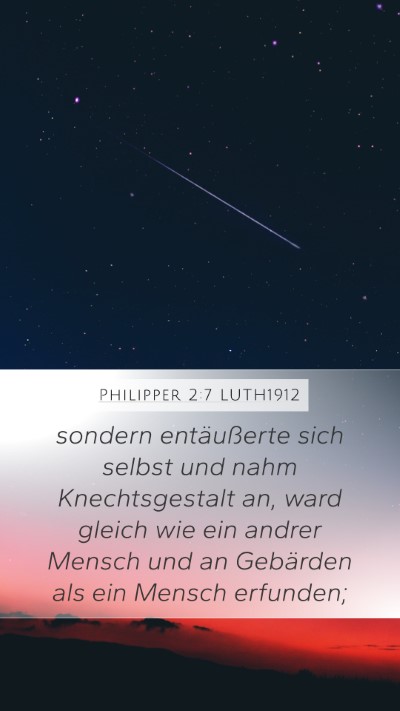 Philipper 2:7 LUTH1912 Bible Verse Image
