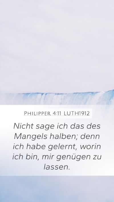 Philipper 4:11 LUTH1912 Bible Verse Image