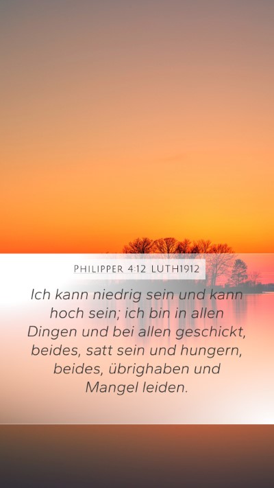 Philipper 4:12 LUTH1912 Bible Verse Image