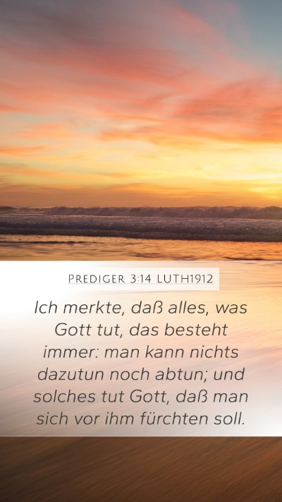 Prediger 3:14 LUTH1912 Bible Verse Image