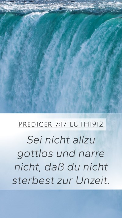 Prediger 7:17 LUTH1912 Bible Verse Image