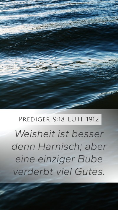 Prediger 9:18 LUTH1912 Bible Verse Image