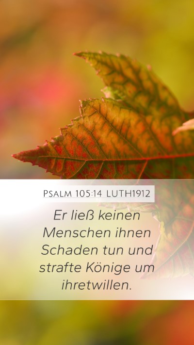 Psalm 105:14 LUTH1912 Bible Verse Image