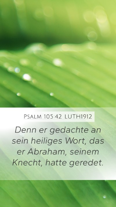 Psalm 105:42 LUTH1912 Bible Verse Image