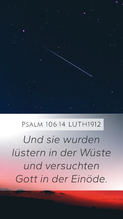 Psalm 106:14 LUTH1912 Bible Verse Image