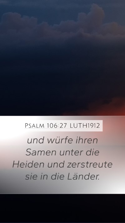 Psalm 106:27 LUTH1912 Bible Verse Image