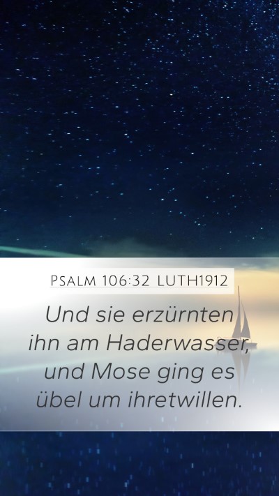 Psalm 106:32 LUTH1912 Bible Verse Image