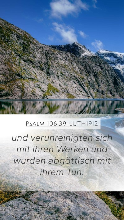 Psalm 106:39 LUTH1912 Bible Verse Image