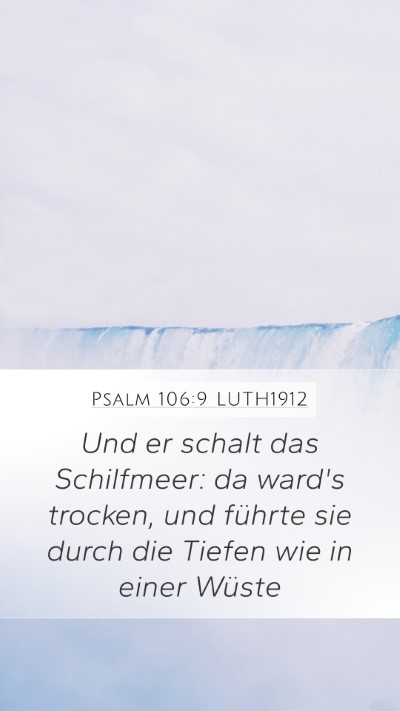 Psalm 106:9 LUTH1912 Bible Verse Image