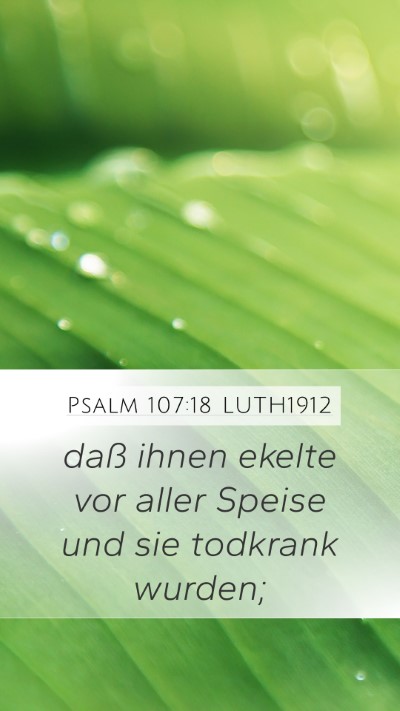 Psalm 107:18 LUTH1912 Bible Verse Image