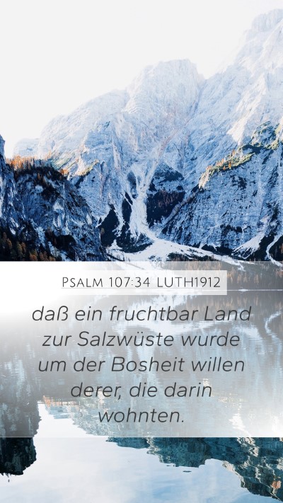 Psalm 107:34 LUTH1912 Bible Verse Image